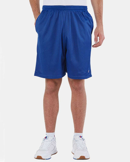 Champion Polyester Mesh 9" Shorts with Pockets S162 #colormdl_Athletic Royal