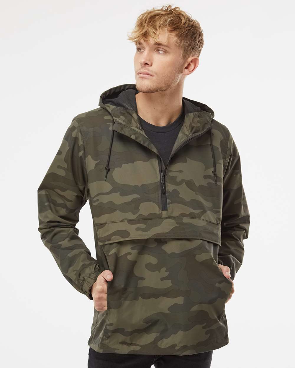 Independent Trading Co. Nylon Anorak EXP94NAW #colormdl_Forest Camo