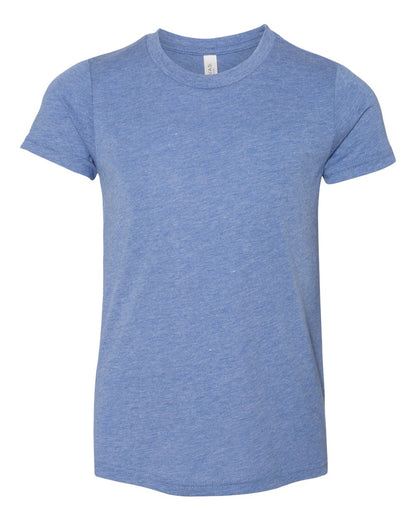 BELLA + CANVAS Youth Triblend Tee 3413Y #color_Blue Triblend