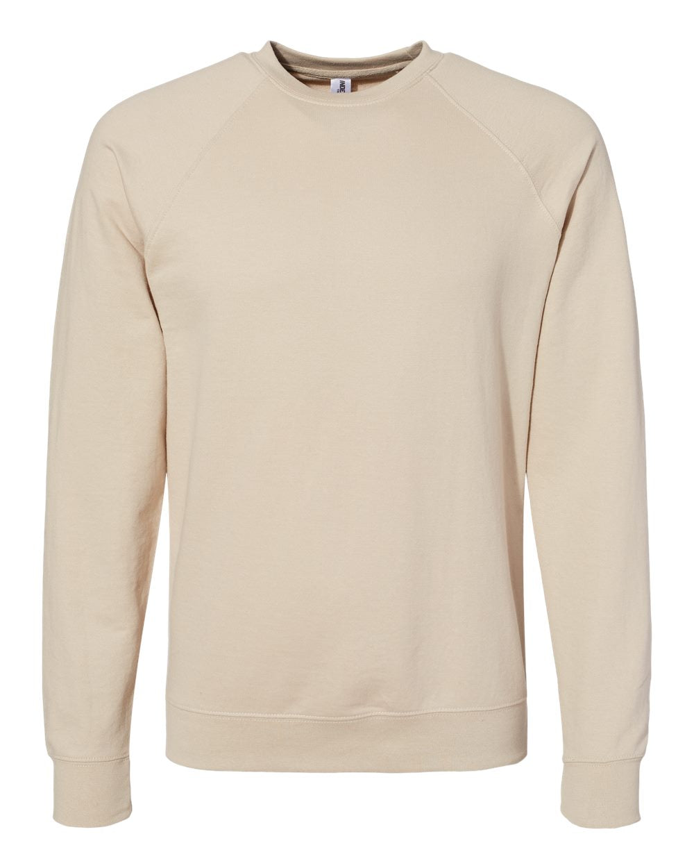 Independent Trading Co. Icon Unisex Lightweight Loopback Terry Crewneck Sweatshirt SS1000C #color_Sand