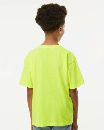 M&O Youth Gold Soft Touch T-Shirt 4850 #colormdl_Safety Green