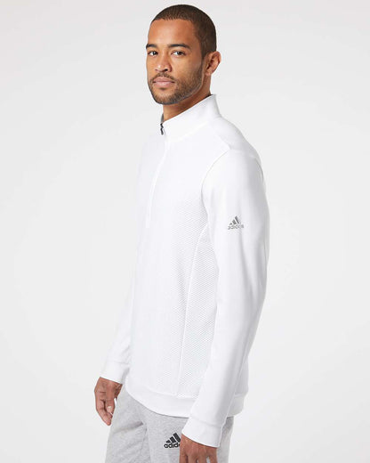 Adidas  A295 Performance Textured Quarter-Zip Pullover #colormdl_White