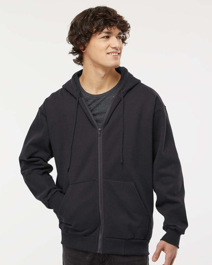 King Fashion Full-Zip Hooded Sweatshirt KF9017 #colormdl_Black