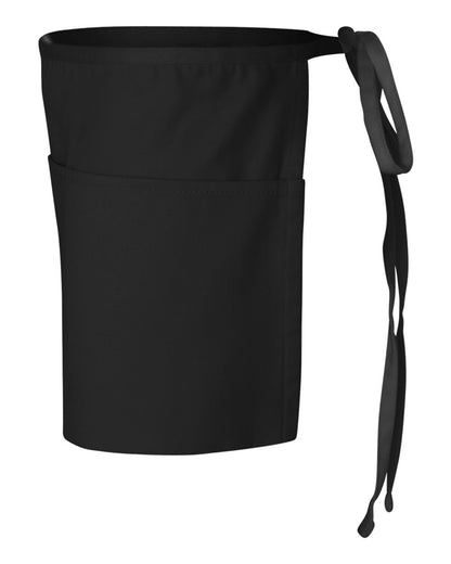 Q-Tees Waist Apron with Pockets Q2115 #color_Black