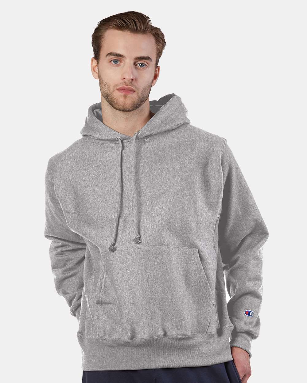 Champion Reverse Weave® Hooded Sweatshirt S101 #colormdl_Oxford Grey