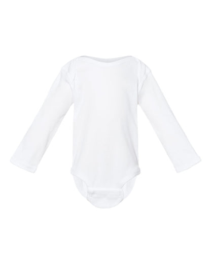Rabbit Skins Infant Long Sleeve Baby Rib Bodysuit 4411 #color_White