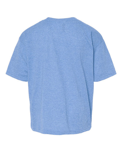 M&O Youth Gold Soft Touch T-Shirt 4850 #color_Light Blue Heather