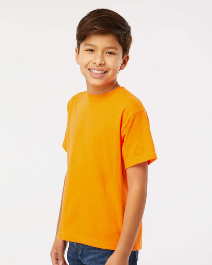 M&O Youth Gold Soft Touch T-Shirt 4850 #colormdl_Safety Orange