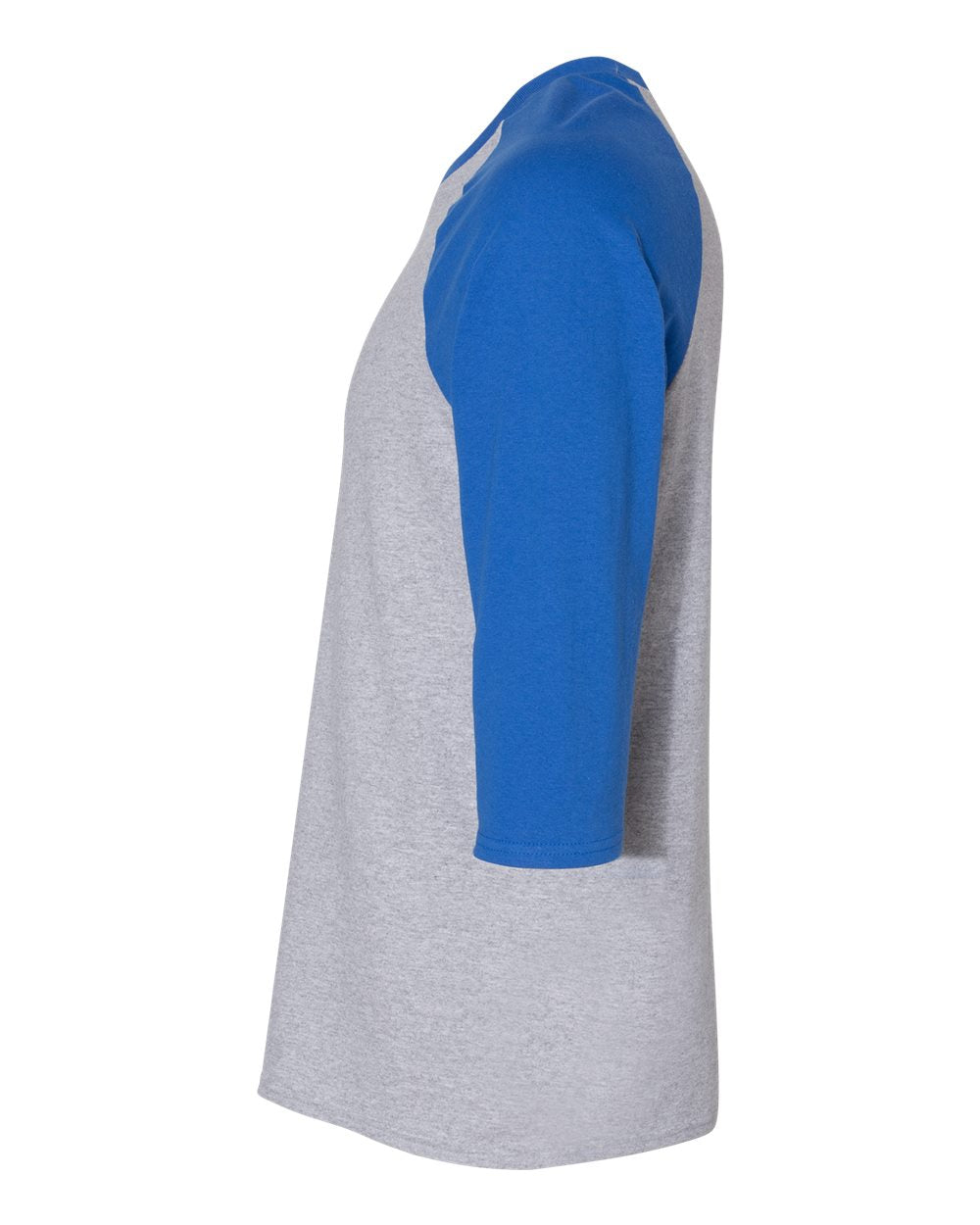 Gildan Heavy Cotton™ Raglan Three-Quarter Sleeve T-Shirt 5700 #color_Sport Grey/ Royal