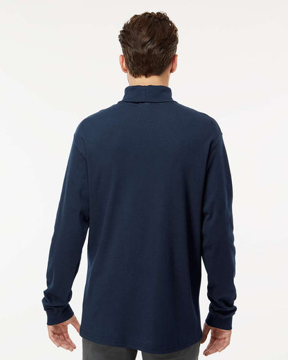 King Fashion Interlock Turtleneck Long Sleeve T-Shirt KF4900 #colormdl_Navy