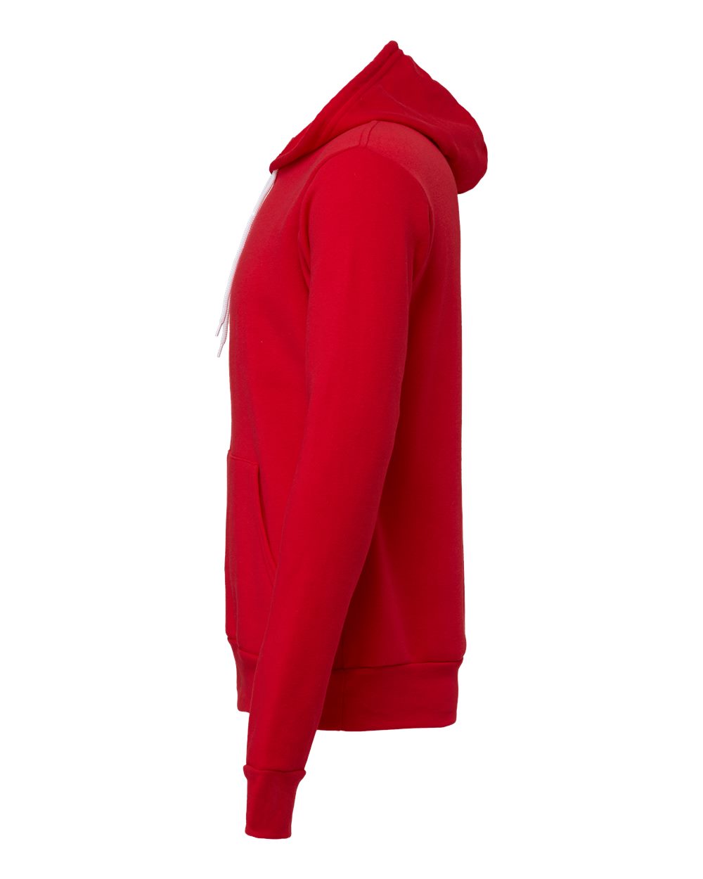 Red Color Unisex Sponge Fleece Hoodie
