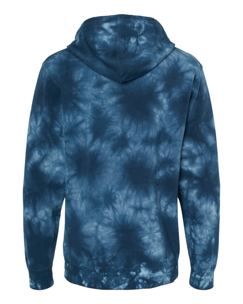 Independent Trading Co. Unisex Midweight Tie-Dyed Hooded Sweatshirt PRM4500TD #color_Tie Dye Navy