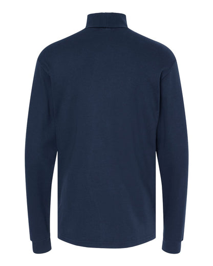 King Fashion Interlock Turtleneck Long Sleeve T-Shirt KF4900 #color_Navy