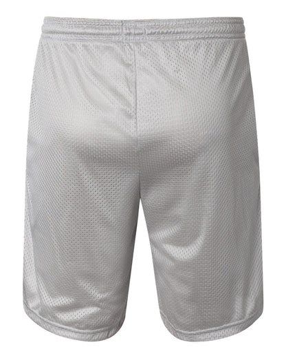 Champion Polyester Mesh 9" Shorts with Pockets S162 #color_Athletic Grey