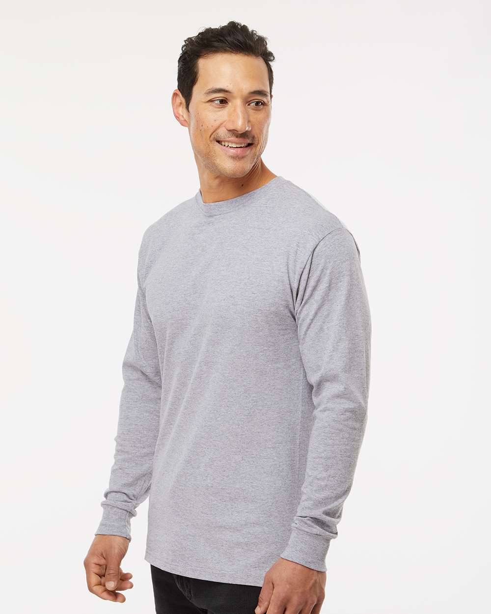 M&O Gold Soft Touch Long Sleeve T-Shirt 4820 #colormdl_Athletic Heather