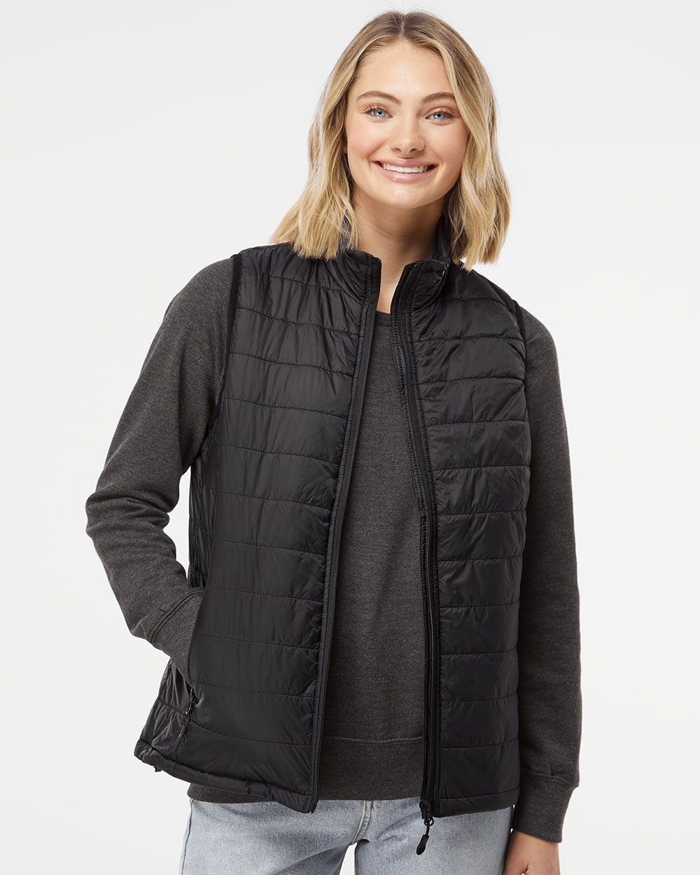 Independent Trading Co. Women's Puffer Vest EXP220PFV Independent Trading Co. Women&#39;s Puffer Vest EXP220PFV