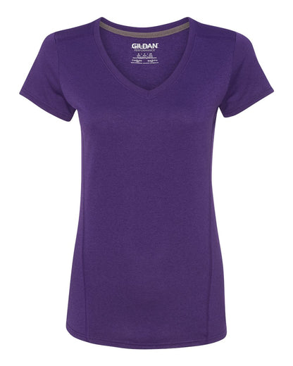 Gildan Performance® Tech Women's V-Neck T-Shirt 47V00L #color_Marbled Purple