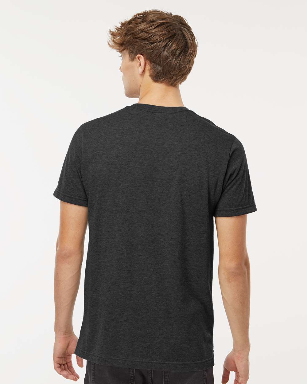 M&O Deluxe Blend V-Neck T-Shirt 3543 #colormdl_Heather Graphite