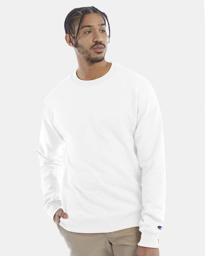 Champion Powerblend® Crewneck Sweatshirt S600 #colormdl_White