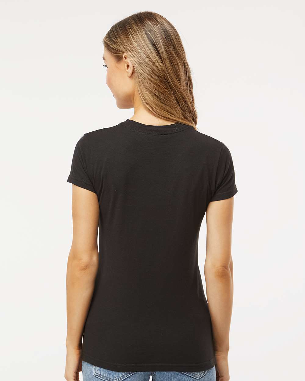 M&O Women's Fine Jersey T-Shirt 4513 #colormdl_Fine Black