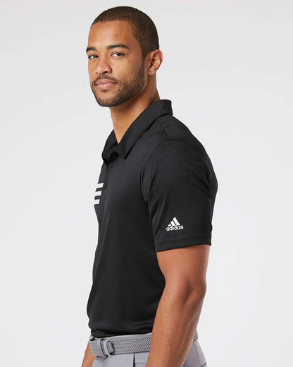 Adidas  A324 3-Stripes Chest Polo Men's T-Shirt #colormdl_Black/ White
