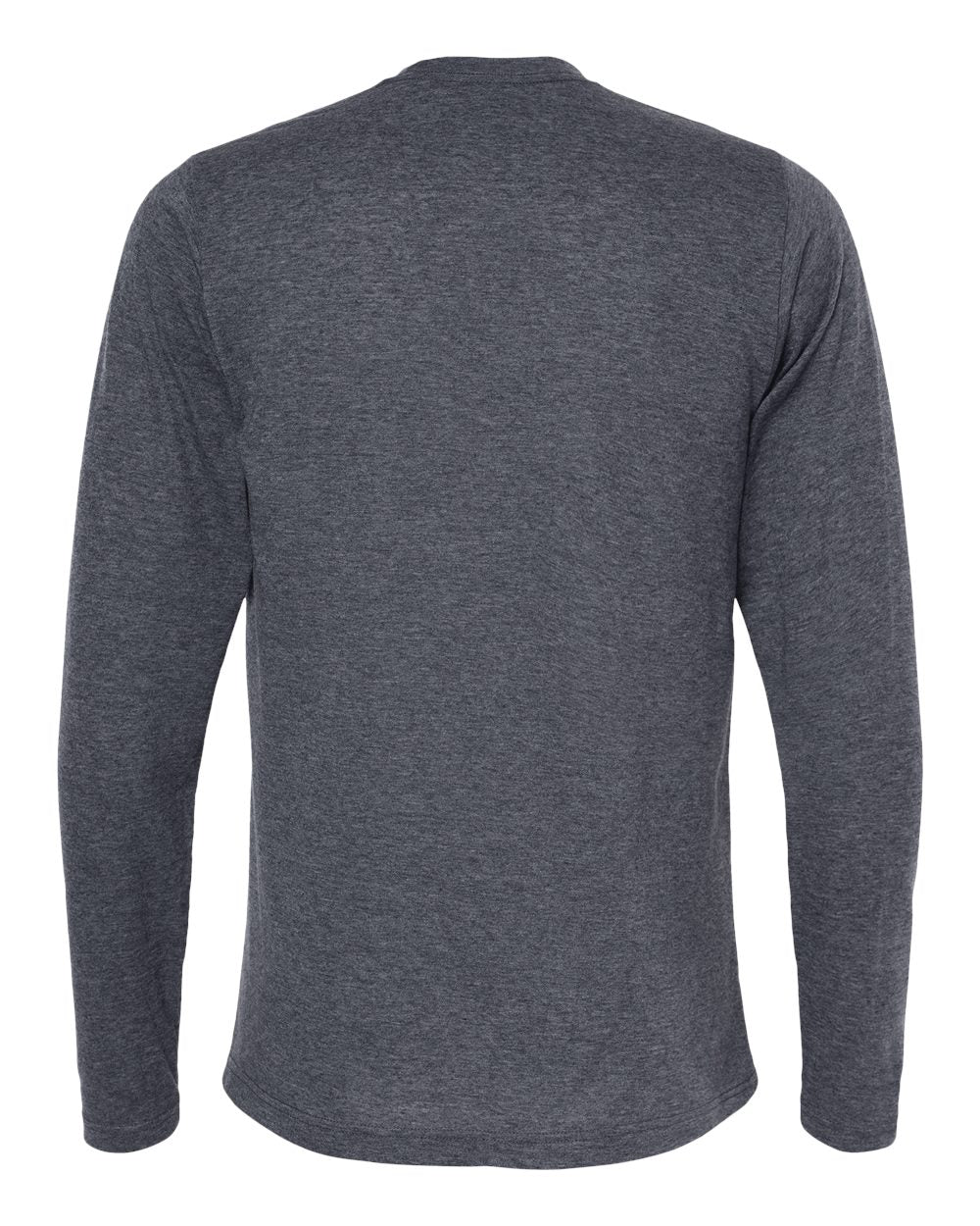 M&O Poly-Blend Long Sleeve T-Shirt 3520 #color_Heather Navy