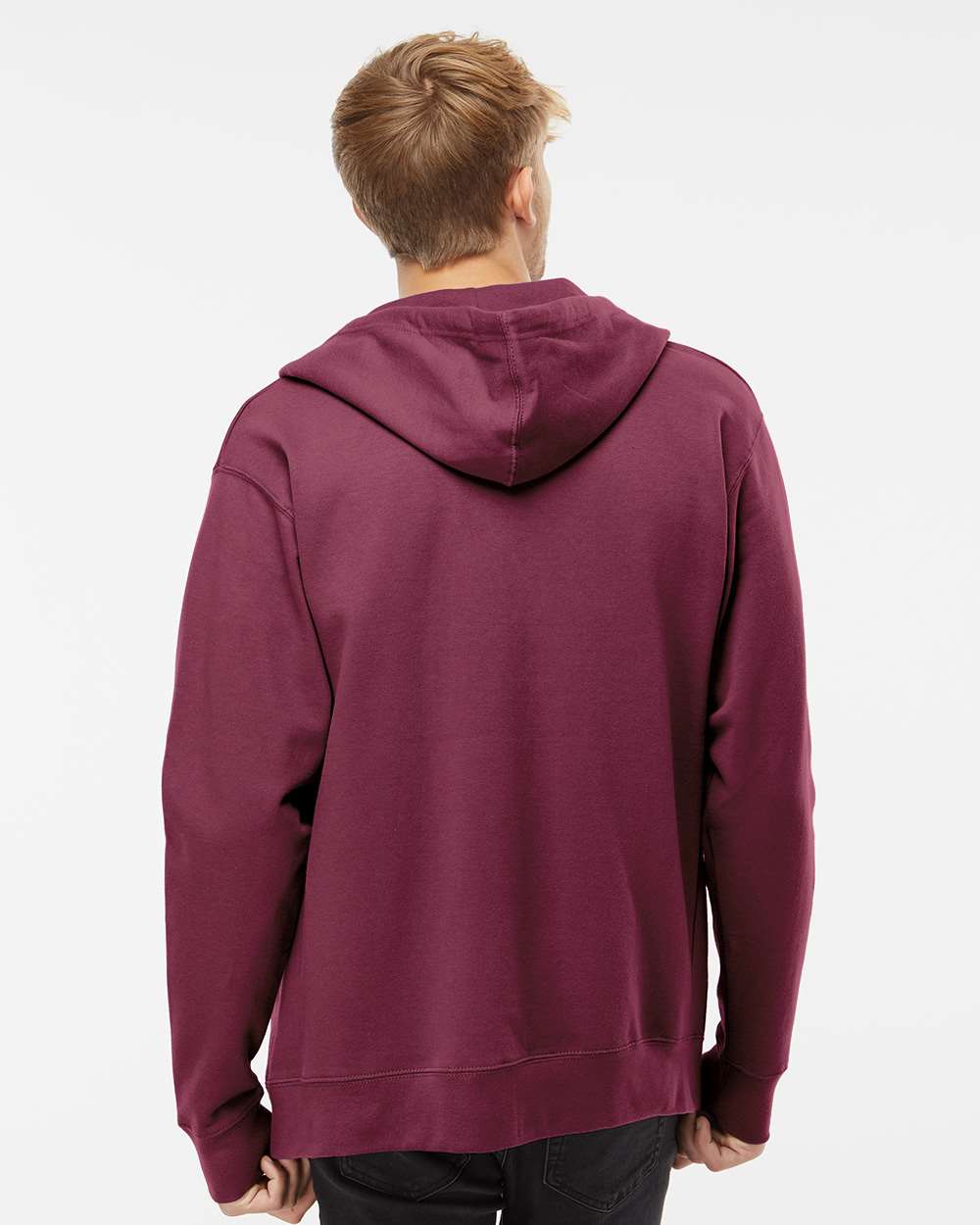 Independent Trading Co. Midweight Full-Zip Hooded Sweatshirt SS4500Z #colormdl_Maroon