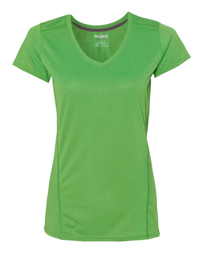 Gildan Performance® Tech Women's V-Neck T-Shirt 47V00L #color_Electric Green