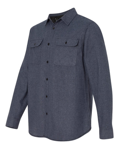 Burnside Solid Long Sleeve Flannel Shirt 8200 #color_Denim