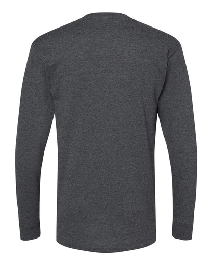 M&O Gold Soft Touch Long Sleeve T-Shirt 4820 #color_Dark Heather