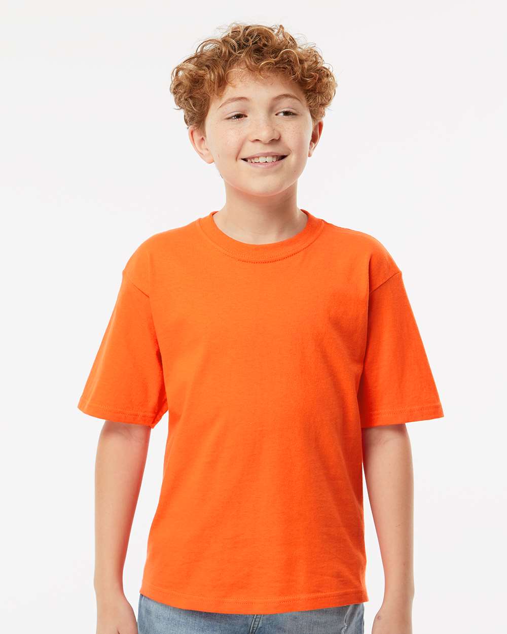 M&O Youth Gold Soft Touch T-Shirt 4850 #colormdl_Orange