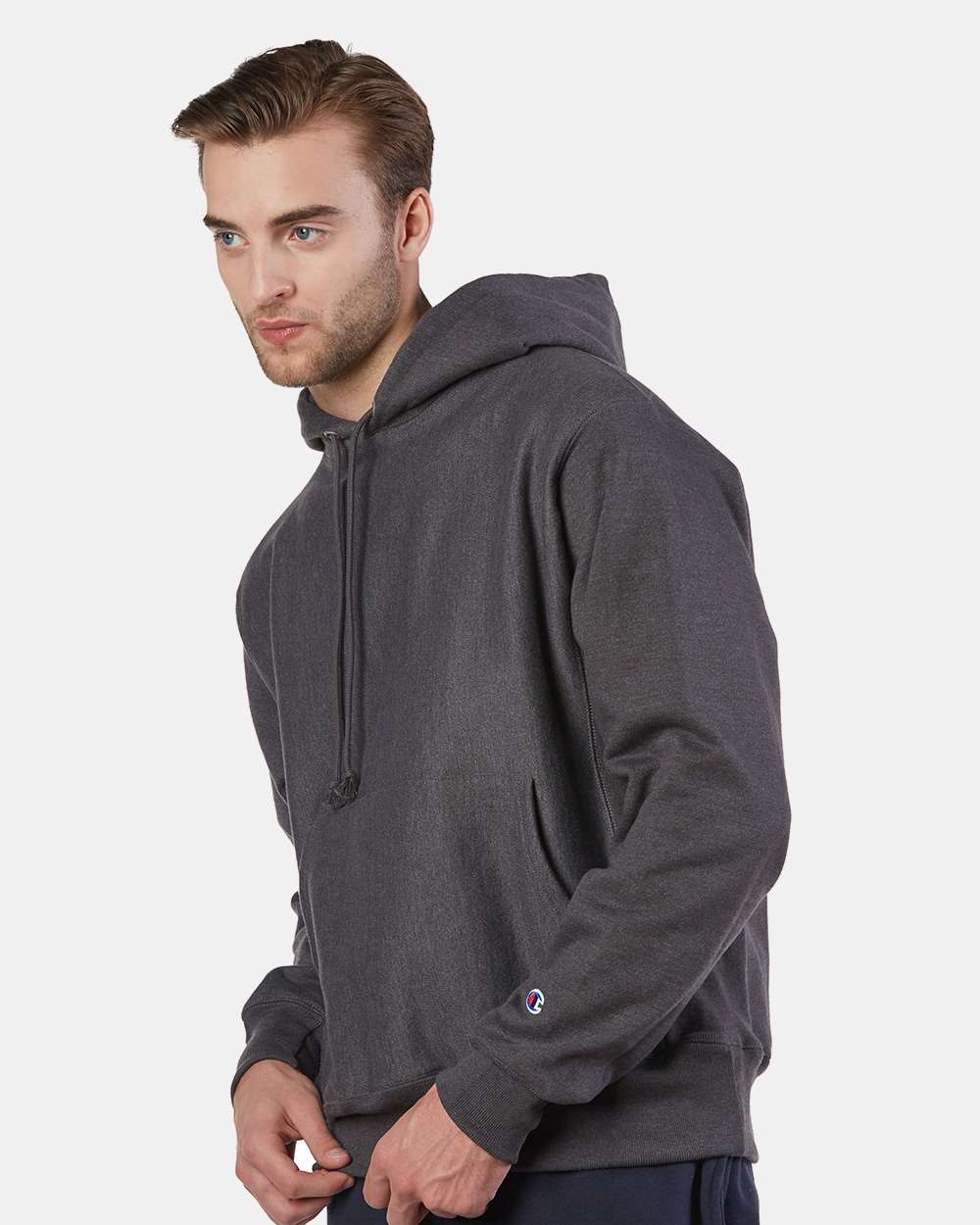 Champion Reverse Weave® Hooded Sweatshirt S101 #colormdl_Charcoal Heather