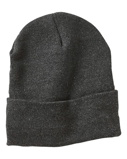 Sportsman Sherpa Lined 12" Cuffed Beanie SP12SL #color_Heather Charcoal