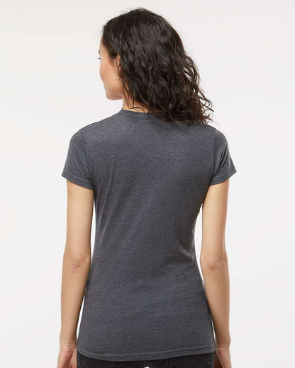M&O Women's Fine Jersey T-Shirt 4513 #colormdl_Heather Charcoal