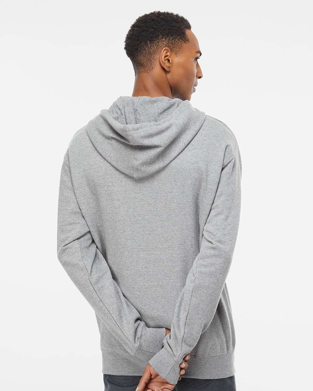 Independent Trading Co. Midweight Full-Zip Hooded Sweatshirt SS4500Z #colormdl_Grey Heather
