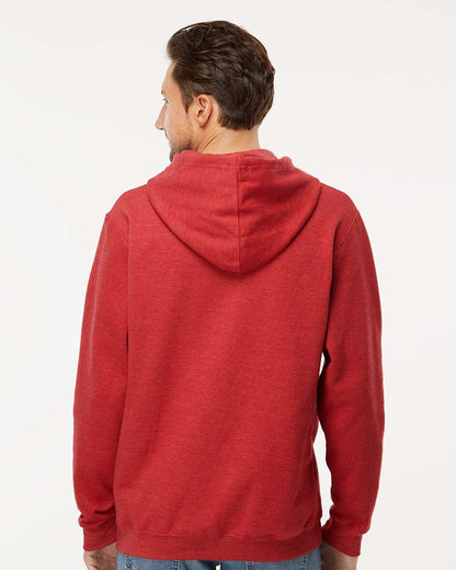 M&O Unisex Pullover Hoodie 3320 #colormdl_Heather Red