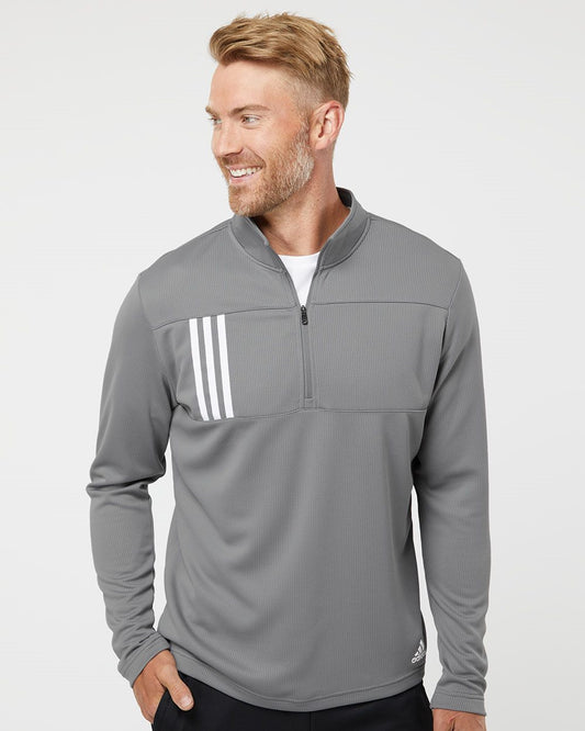 Adidas 3-Stripes Double Knit Quarter-Zip Pullover A482