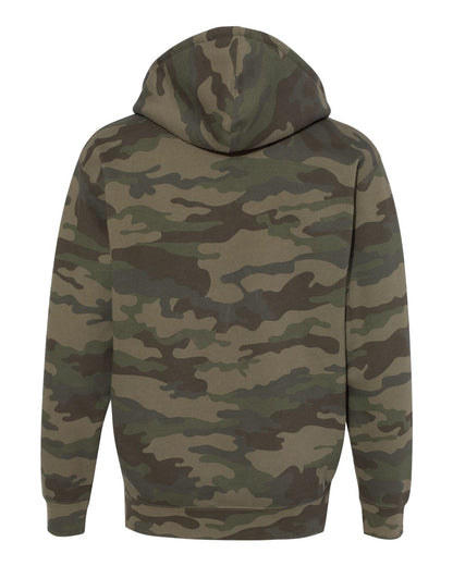 Independent Trading Co. Heavyweight Full-Zip Hooded Sweatshirt IND4000Z #color_Forest Camo
