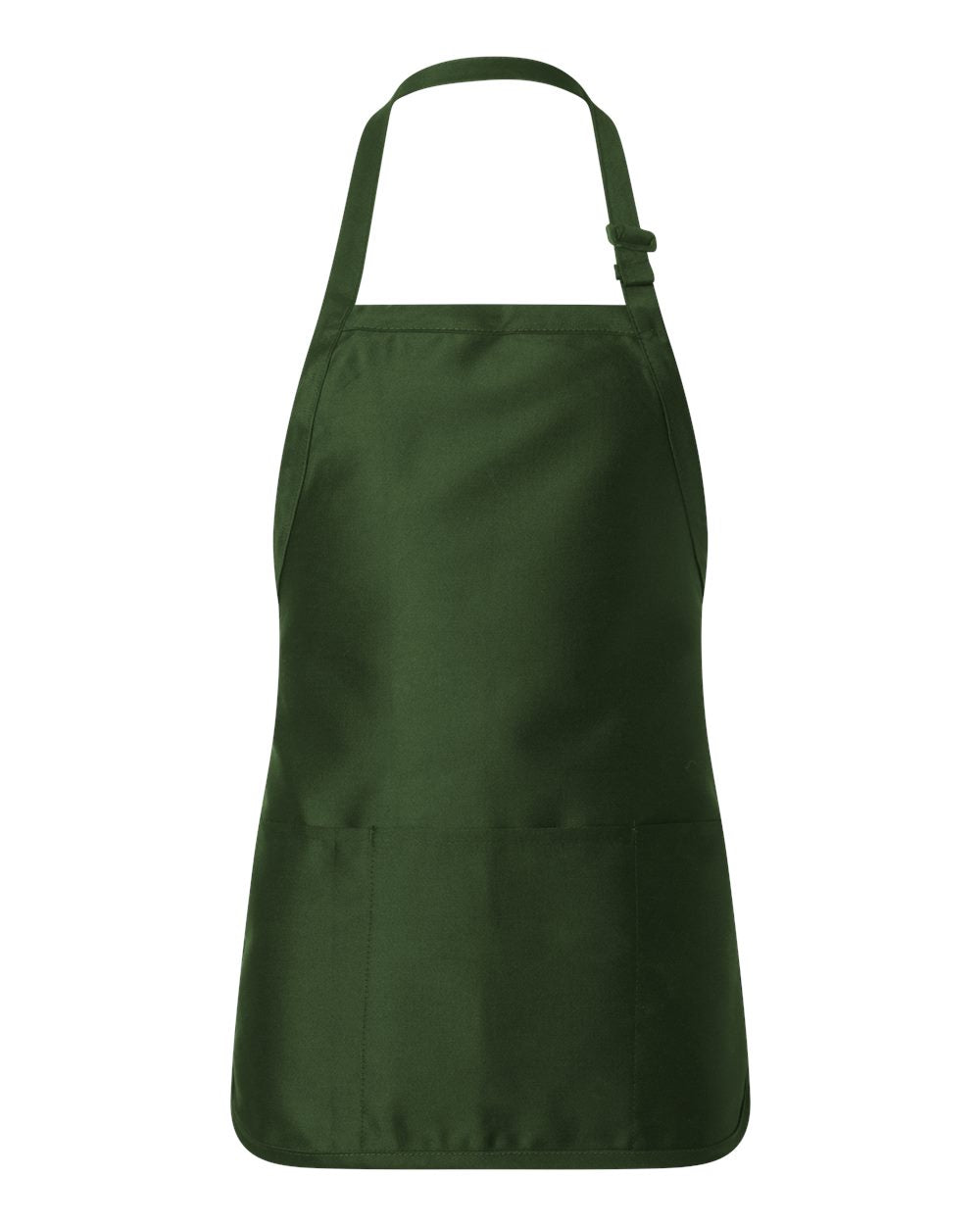 Q-Tees Full-Length Apron with Pouch Pocket Q4250 #color_Forest