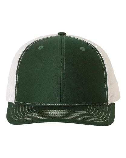 Richardson Adjustable Snapback Trucker Cap 112 #color_Dark Green/ White