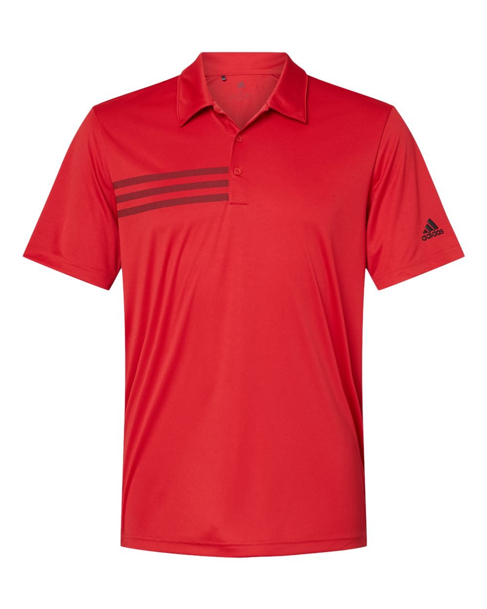 Adidas  A324 3-Stripes Chest Polo Men's T-Shirt #color_Collegiate Red/ Black