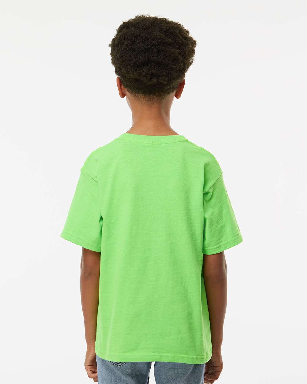 M&O Youth Gold Soft Touch T-Shirt 4850 #colormdl_Vivid Lime