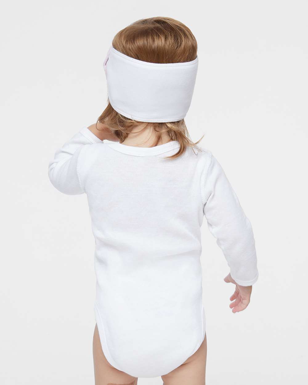 Rabbit Skins Infant Long Sleeve Baby Rib Bodysuit 4411 #colormdl_White