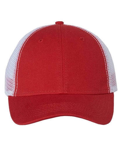 Sportsman Bio-Washed Trucker Cap AH80 #color_Red/ White