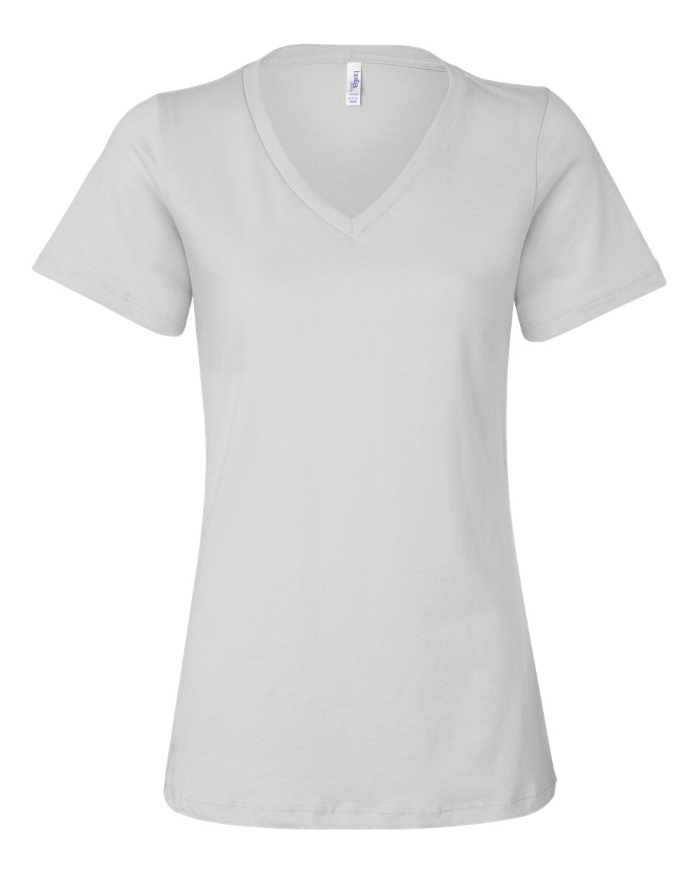 BELLA + CANVAS Women’s Relaxed Jersey V-Neck Tee 6405 #color_White