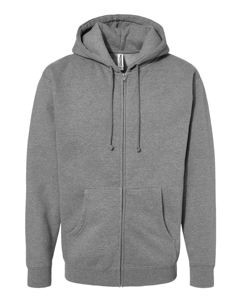 Independent Trading Co. Heavyweight Full-Zip Hooded Sweatshirt IND4000Z #color_Gunmetal Heather