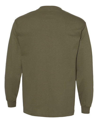 American Apparel Unisex Heavyweight Cotton Long Sleeve Tee 1304 #color_Military Green