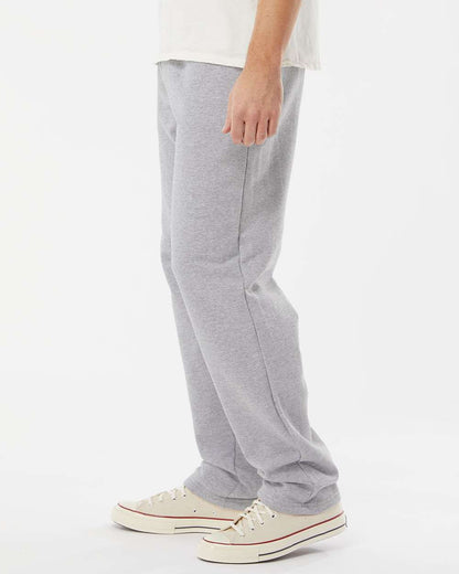 King Fashion Pocketed Open Bottom Sweatpants KF9022 #colormdl_Athletic Grey