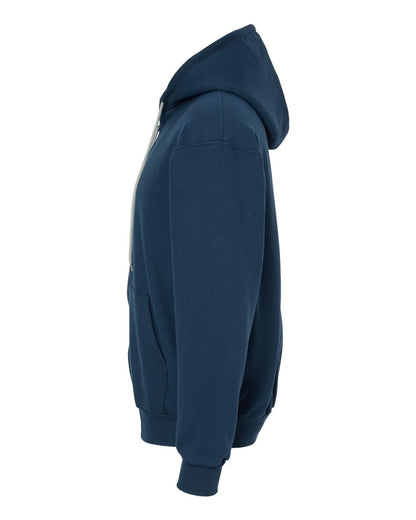 King Fashion Full-Zip Sweatshirt KF9047 #color_Navy/ Sport Grey
