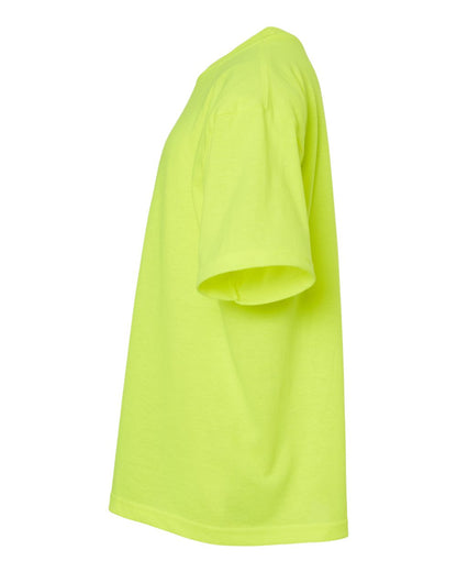 M&O Youth Gold Soft Touch T-Shirt 4850 #color_Safety Green